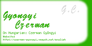 gyongyi czerman business card